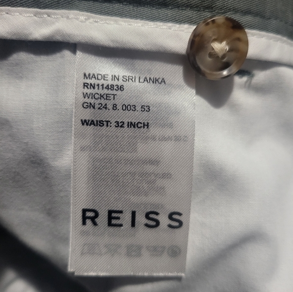 Reiss Chino Shorts Sage size 32 - Picture 4 of 5